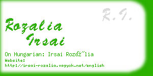 rozalia irsai business card